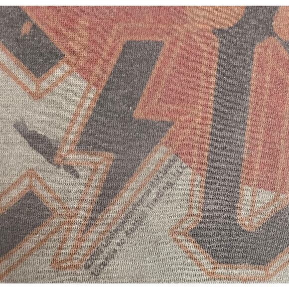 AC/DC Horns Graphic T-Shirt Highway to Hell Gray Medium | Classic Rock Band Tee - Picture 6 of 14